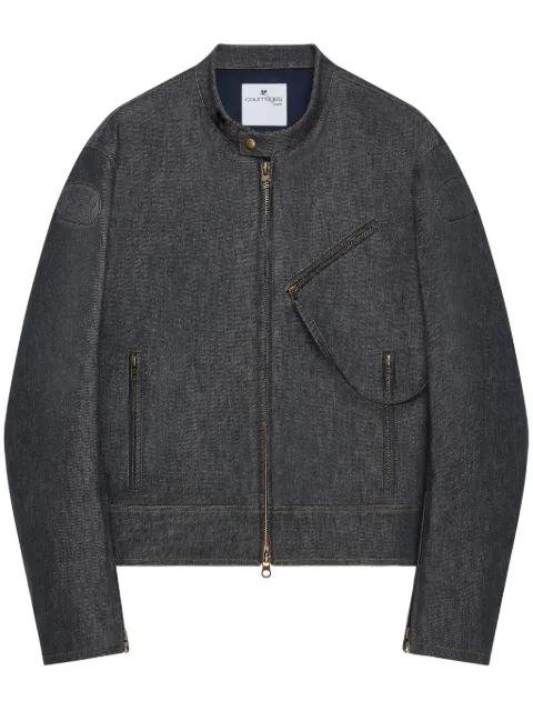 denim bomber jacket by COURREGES