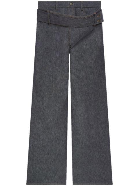 double belted jeans by COURREGES