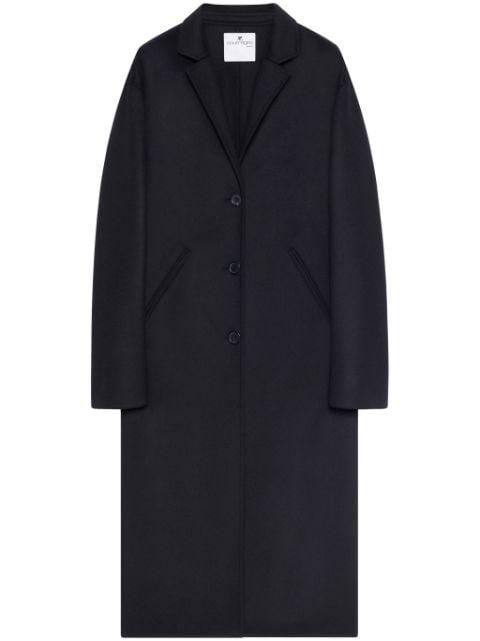 double-face wool cocoon coat by COURREGES