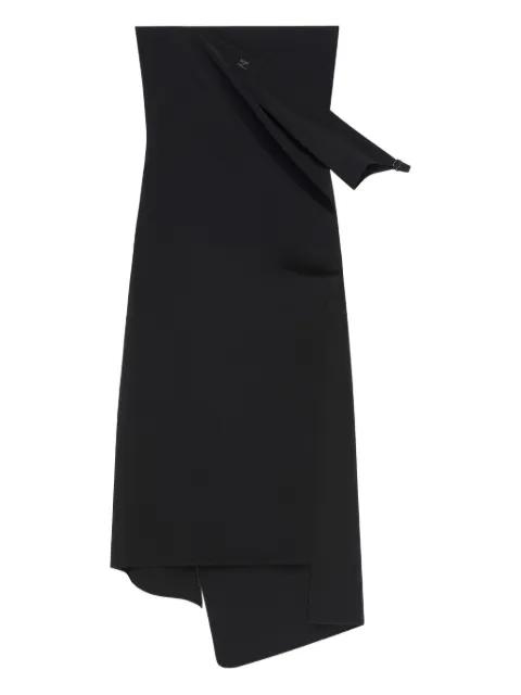 draped asymmetrical midi dress by COURREGES