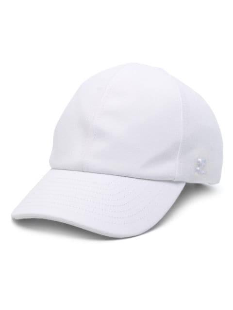 embroidered-logo twill cap by COURREGES