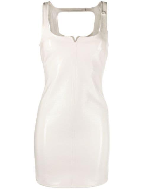 faux-leather sleeveless mini dress by COURREGES