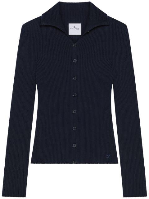 fine-ribbed cardigan by COURREGES