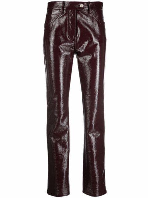 five-pocket vinyl straight trousers by COURREGES
