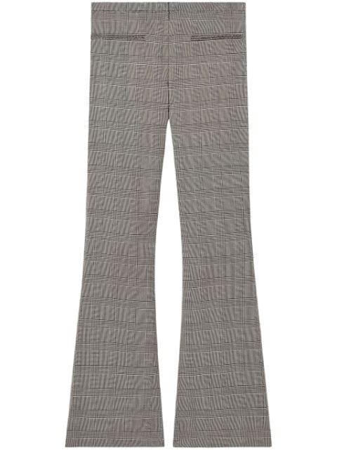 flare mid-rise Prince of Wales pants by COURREGES