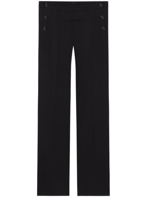 flared wool trousers by COURREGES