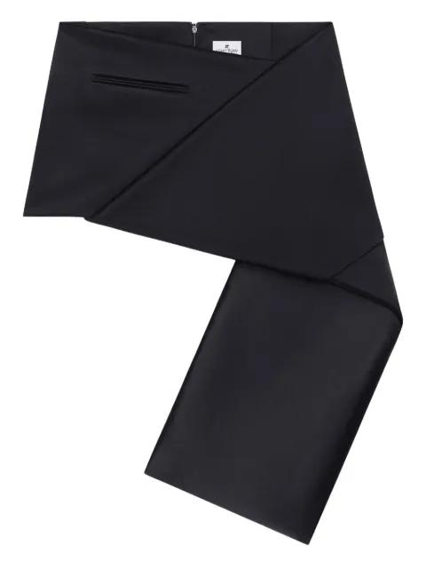 folded panelled mini skirt by COURREGES