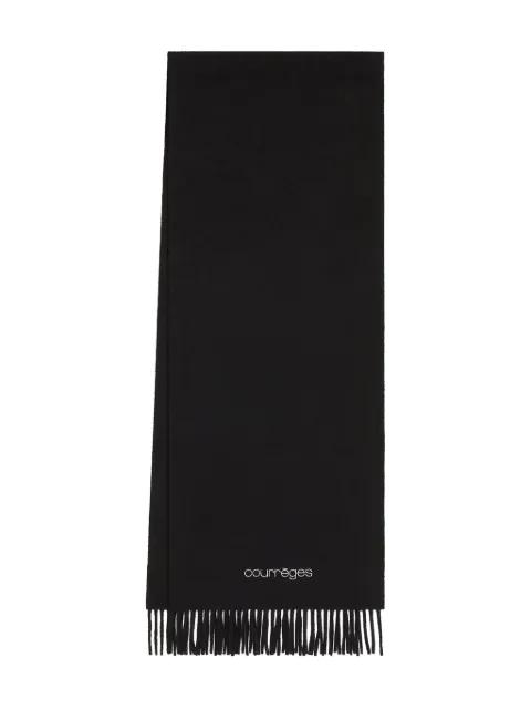 fringed embroidered scarf by COURREGES