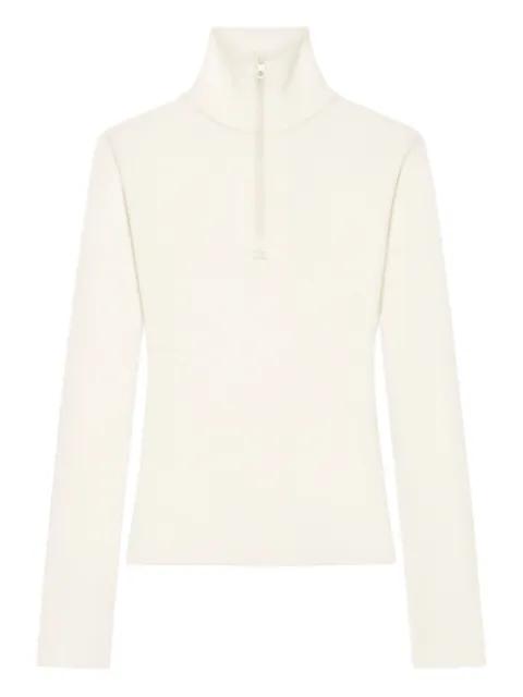 half-zip long-sleeve jumper by COURREGES
