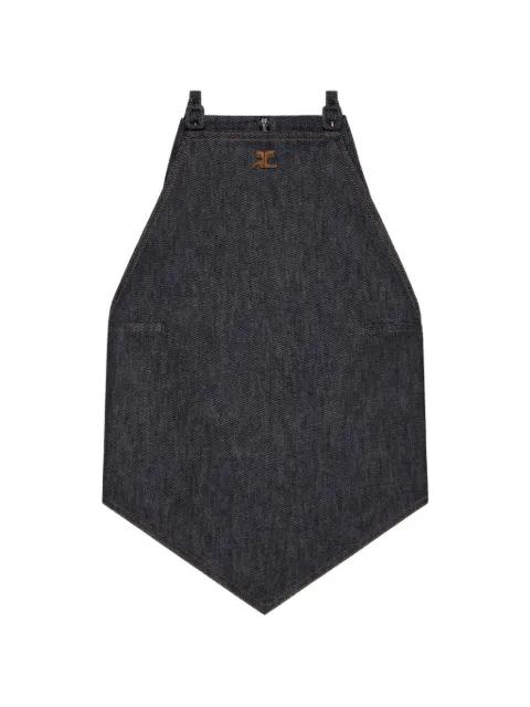 halterneck denim tank top by COURREGES