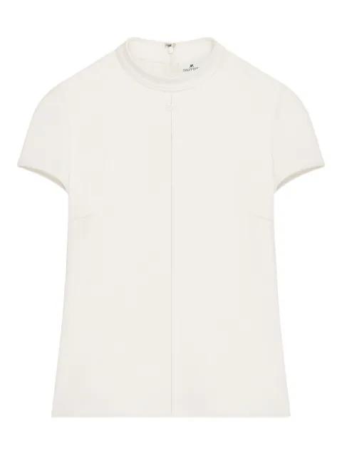 heritage crêpe short-sleeves blouse by COURREGES