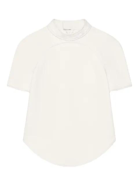 high-neck short-sleeve top by COURREGES