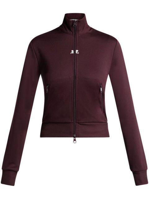 high-neck zip-up sweatshirt by COURREGES