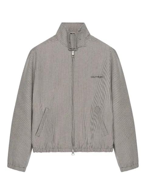 houndstooth-pattern bomber jacket by COURREGES