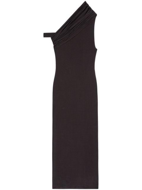 houndstooth twist midi dress by COURREGES