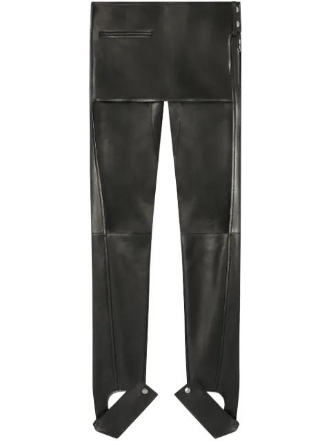 leather tapered trousers by COURREGES