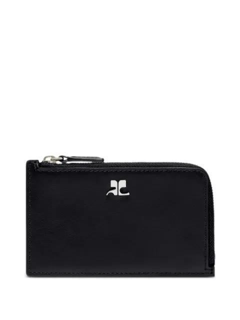 leather zipped card holder by COURREGES