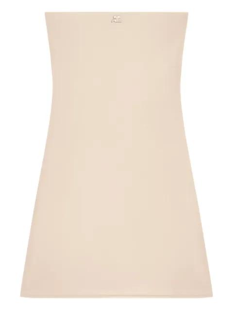 logo-appliqué mini dress by COURREGES