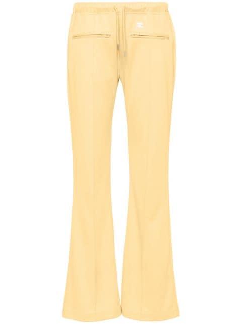 logo-appliqué wide trousers by COURREGES