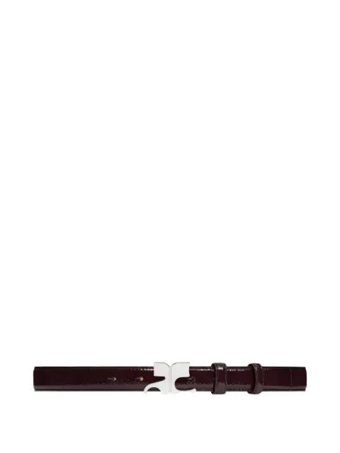 logo-buckled leather belt by COURREGES