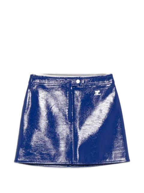logo button skirt by COURREGES