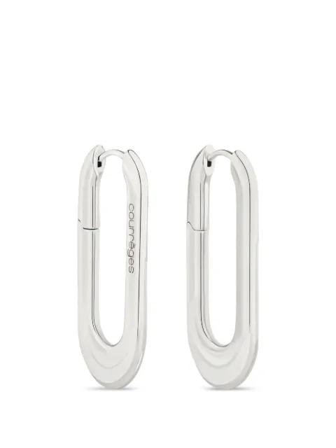 logo-detail hoops earrings by COURREGES