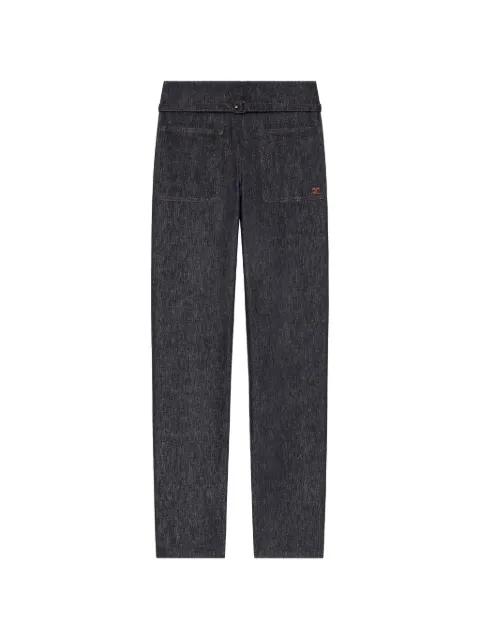 logo-detail straight jeans by COURREGES