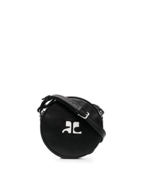 logo-embossed rounded crossbody bag by COURREGES