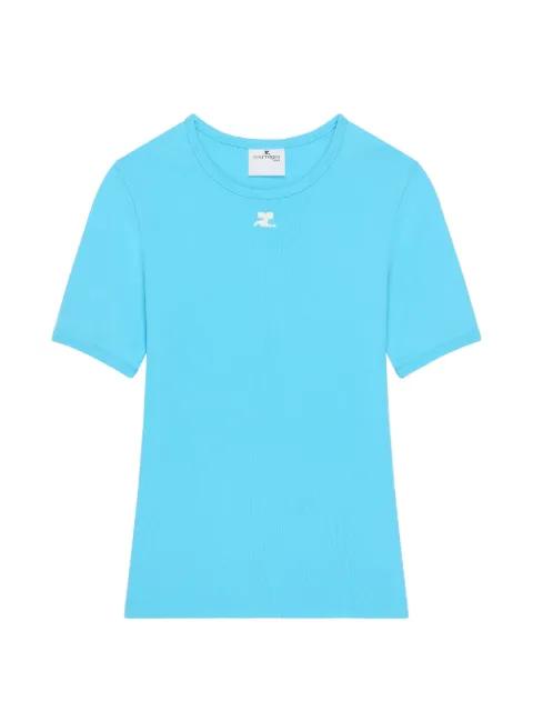 logo-embroidered T-shirt by COURREGES