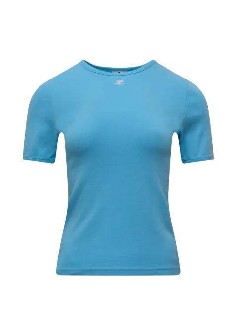 logo-embroidered T-shirt by COURREGES