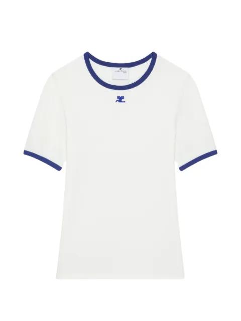 logo-embroidered T-shirt by COURREGES