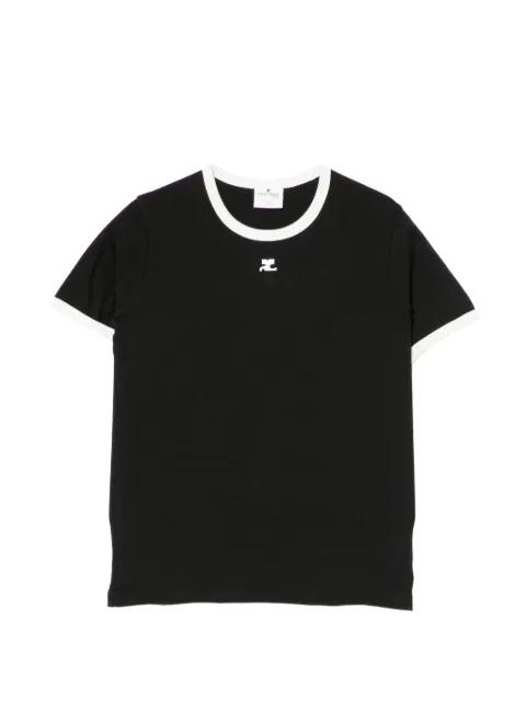 logo-embroidered T-shirt by COURREGES