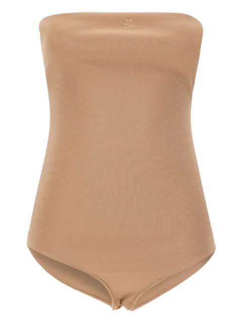 logo-embroidered bodysuit by COURREGES