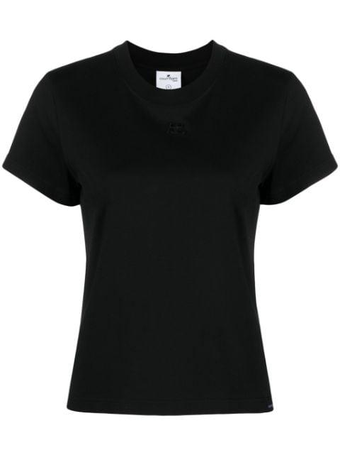 logo-embroidered cotton T-shirt by COURREGES