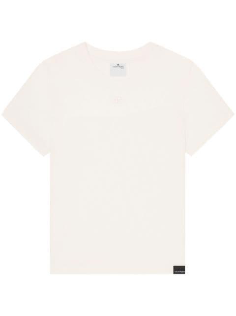 logo-embroidered cotton T-shirt by COURREGES