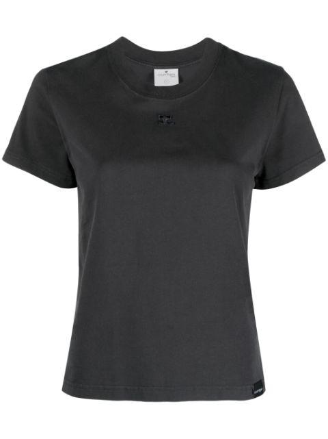 logo-embroidered cotton T-shirt by COURREGES