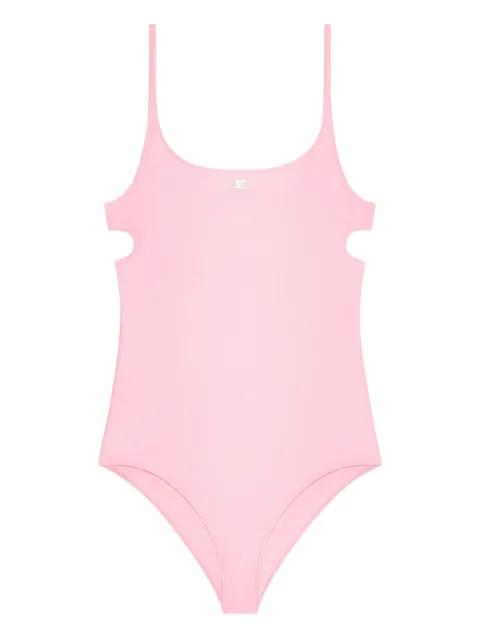 logo-embroidered cut-out swimsuit by COURREGES
