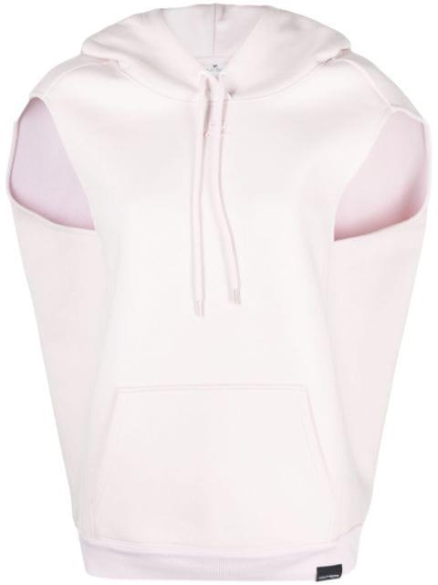 logo-embroidered jersey hoodie by COURREGES