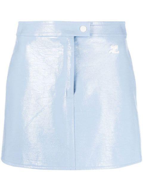 logo-embroidered miniskirt by COURREGES
