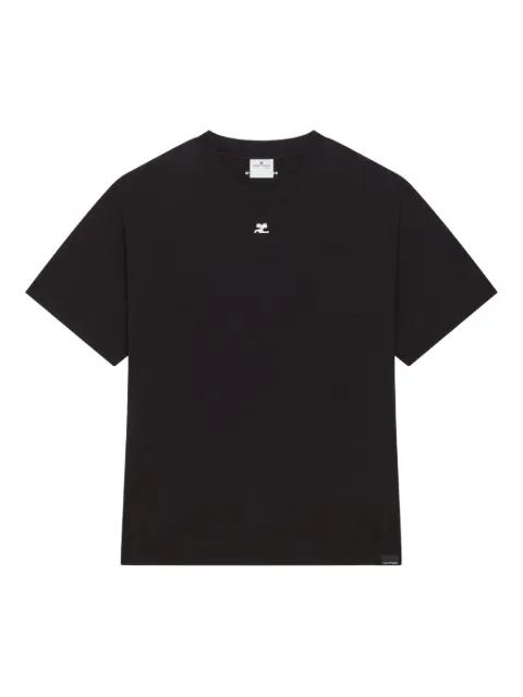 logo-embroidered short-sleeve T-shirt by COURREGES