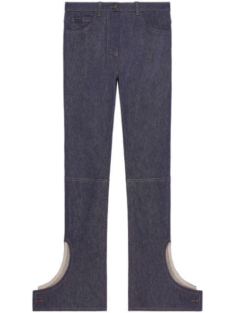 logo-embroidered straight jeans by COURREGES