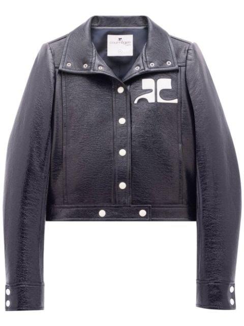 logo-patch button-fastening jacket by COURREGES