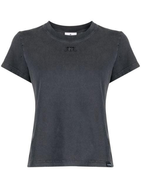 logo-patch cotton T-shirt by COURREGES