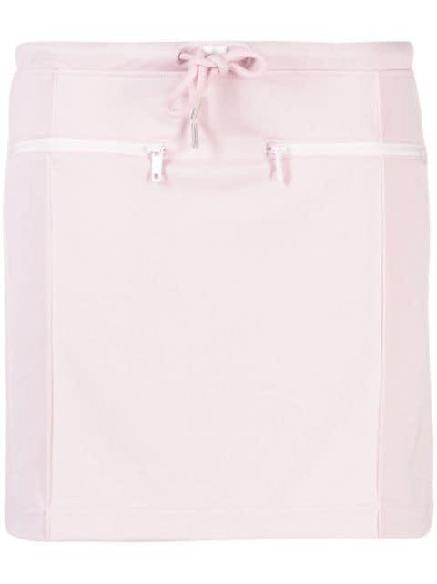 logo-patch drawstring miniskirt by COURREGES