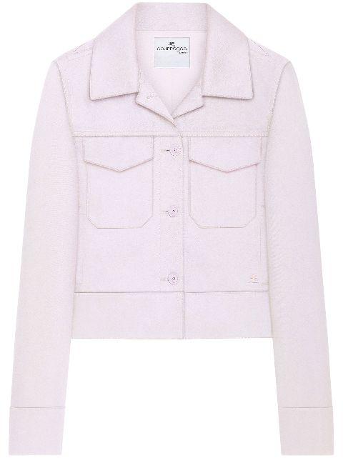 logo-patch jacket by COURREGES