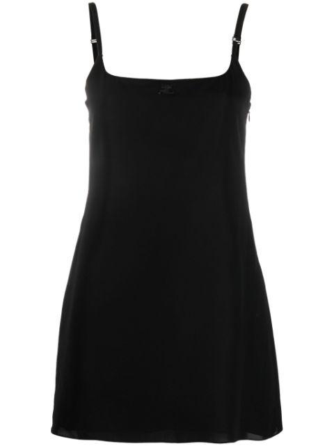 logo-patch mini slip dress by COURREGES