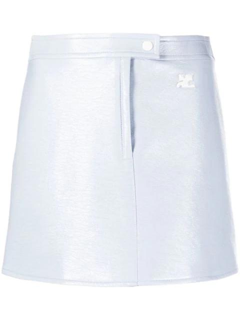 logo patch miniskirt by COURREGES