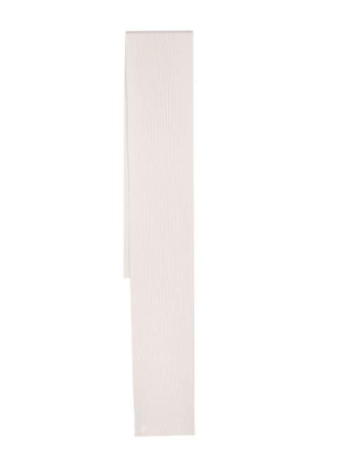 logo-patch ribbed-knit scarf by COURREGES