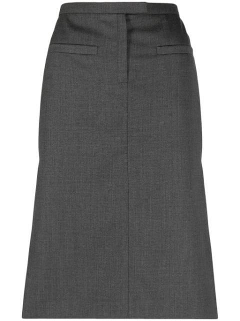 logo-patch straight skirt by COURREGES
