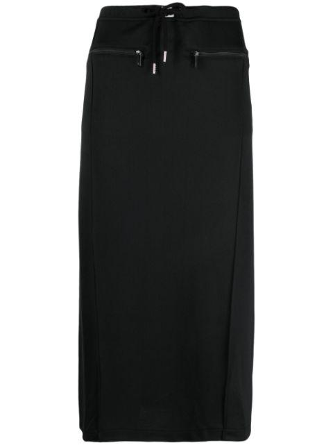 logo-patch track midi skirt by COURREGES